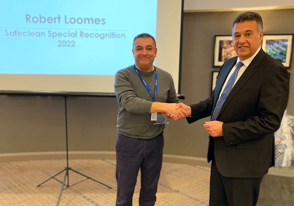 The second Safeclean Special Recognition Award  The second Safeclean Special Recognition Award